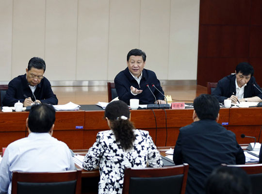 2014年5月9日，習近平到黨的群眾路線教育實踐活動聯系點河南省蘭考縣，指導蘭考縣委常委班子專題民主生活會并發表重要講話。